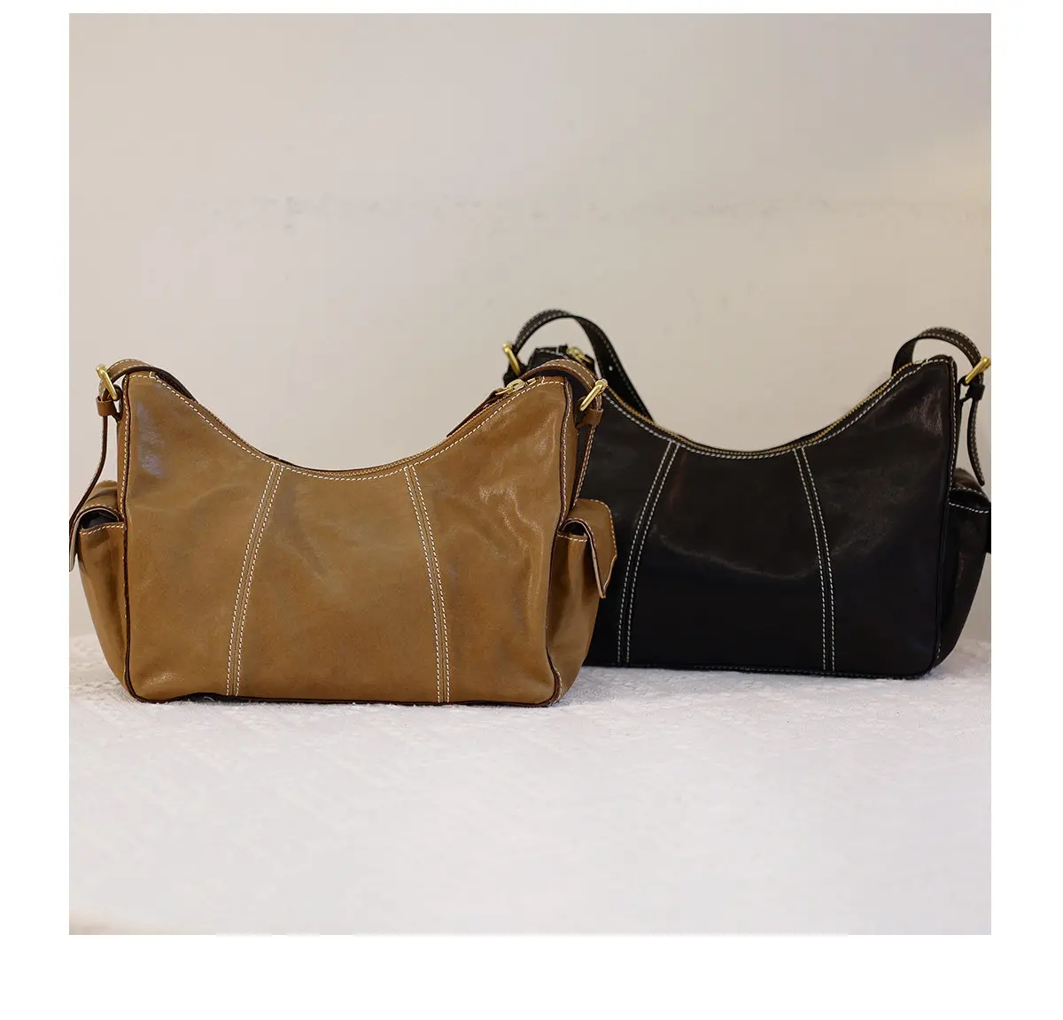PNDME Wochenend-Shopping Luxus Handgefertigte Damen-Schultertasche aus Rindsleder, modische Designer-Unterarmtasche aus echtem Leder – Detail 25