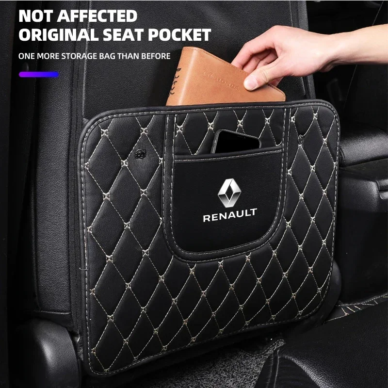 Car Anti-kick Mat Car Seats Anti Kick Pad Mat For Renault Clio Koleos Megane Espace 3 Kadjar Captur Scenic Laguna Accessories