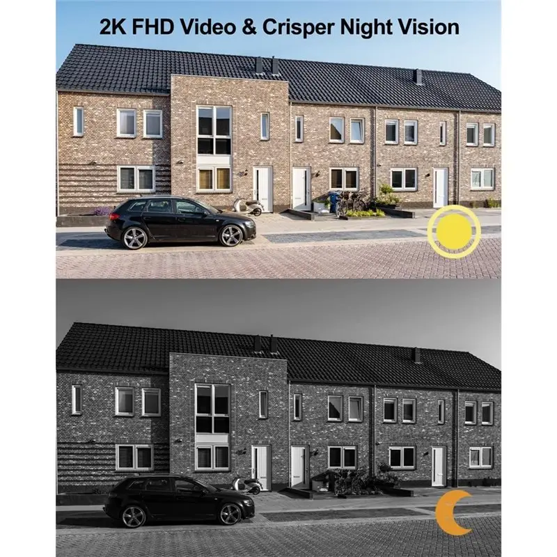 كاميرا جرس باب لاسلكية بقدرة 400 وات من CABE، جرس باب يتضمن شاشة عرض فيديو مع كشف حركة الرنين، مقاومة للعوامل الجوية IP66، صوت ثنائي الاتجاه، بدون رسوم شهرية #5