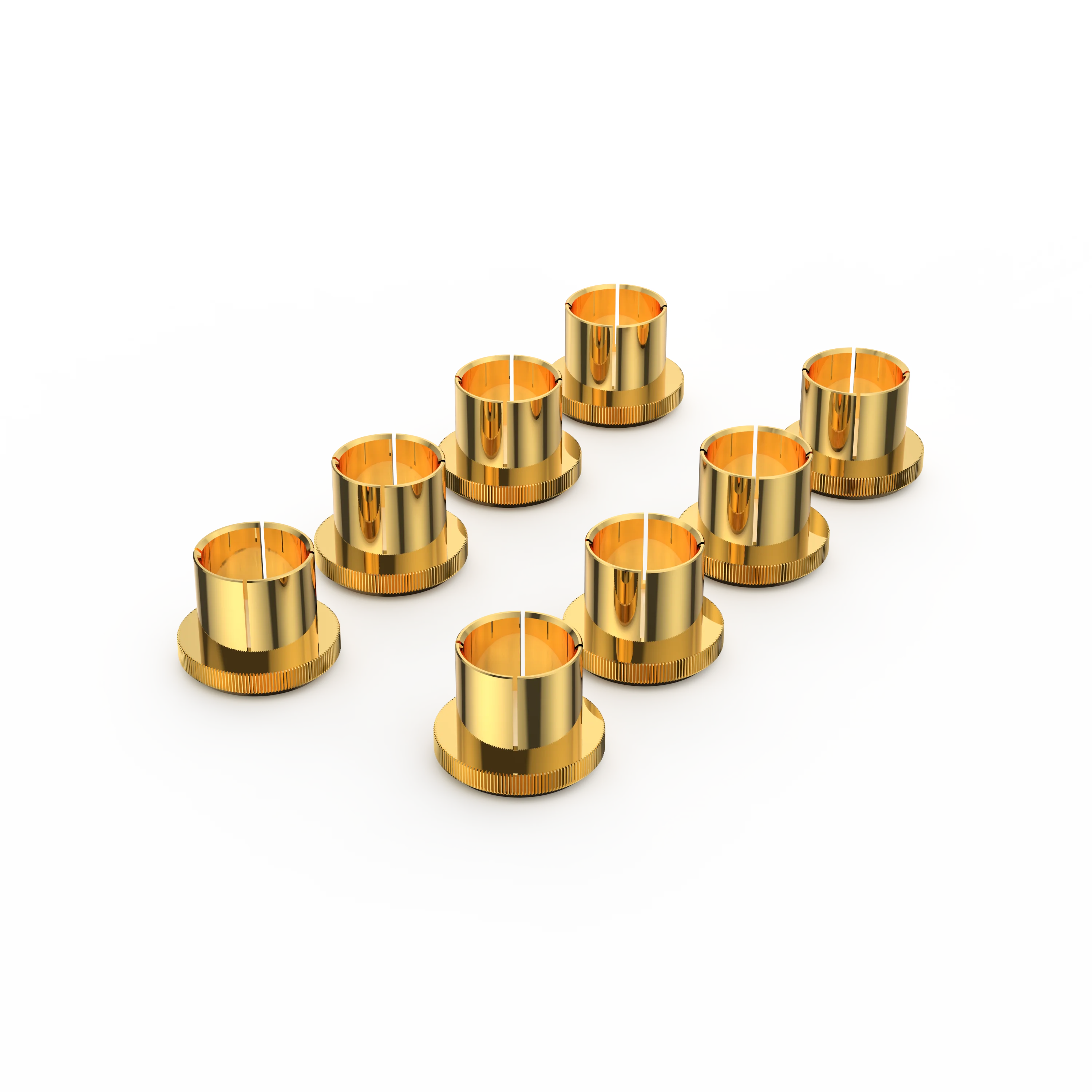 

8pcs Noise Stopper 24K Gold Plated Copper RCA Plug Caps Top Quality under inset