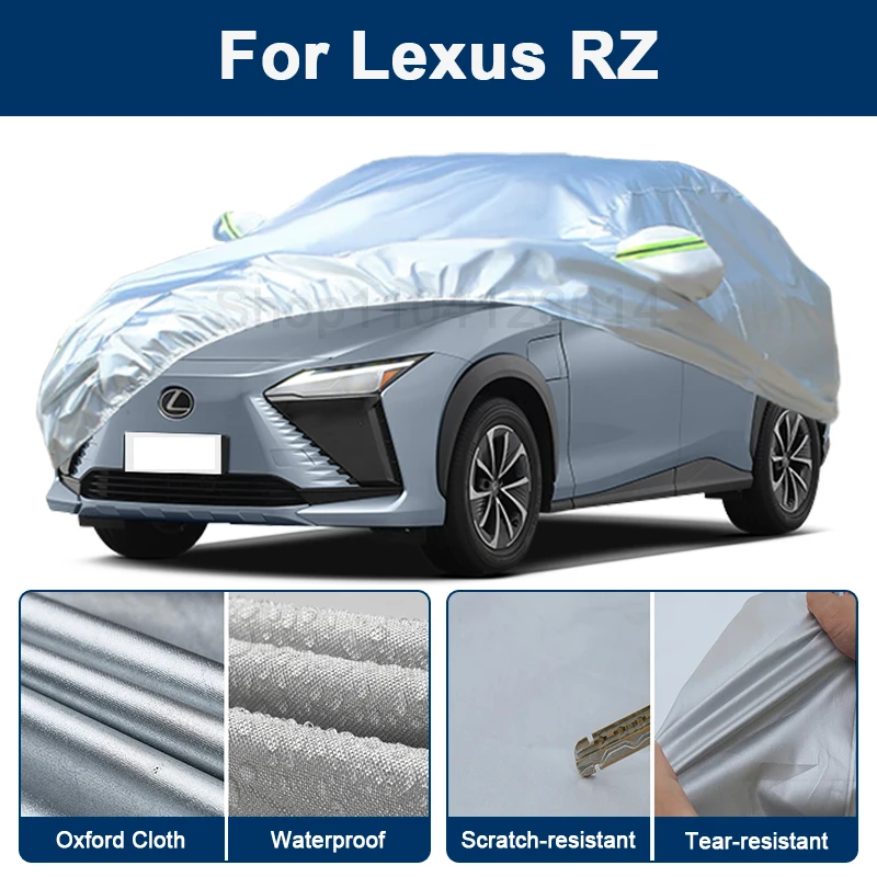 

Outdoor Full Car Cover For Lexus RZ with Reflective Strips Waterproof Snowproof Dustproof UV Protection Exterior Accessories