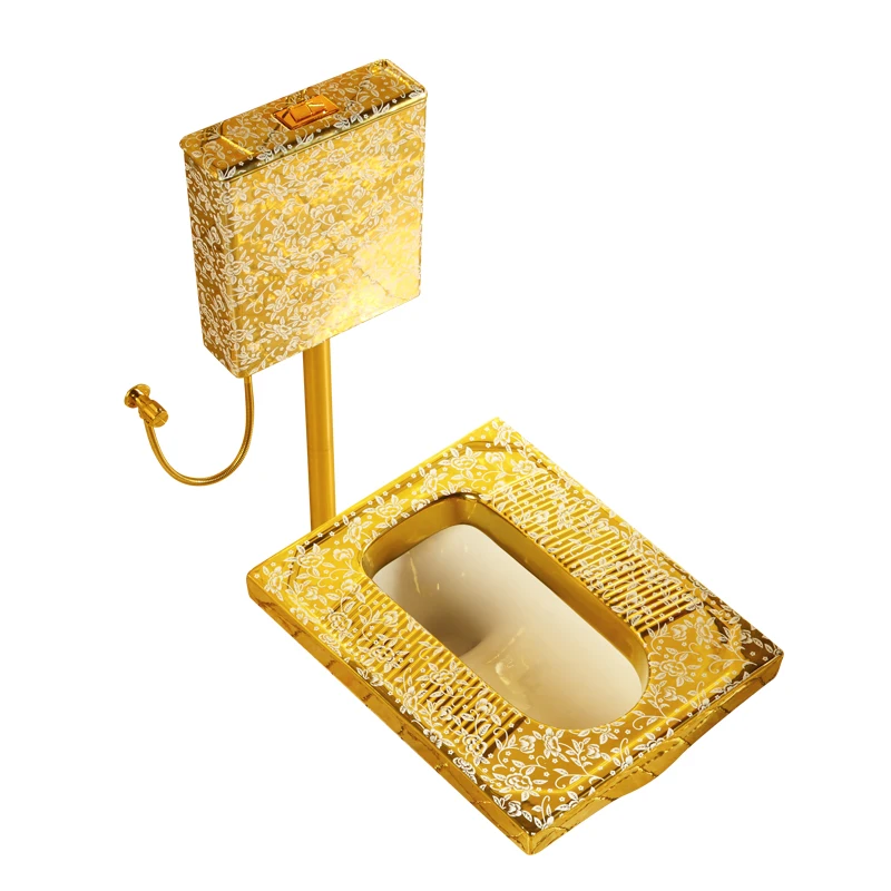 Color squatting toilet water tank set ceramic