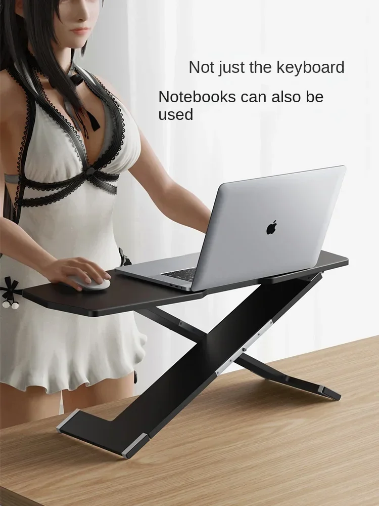 Electric Height Adjustable Standing Desk Converter for Keyboard Support