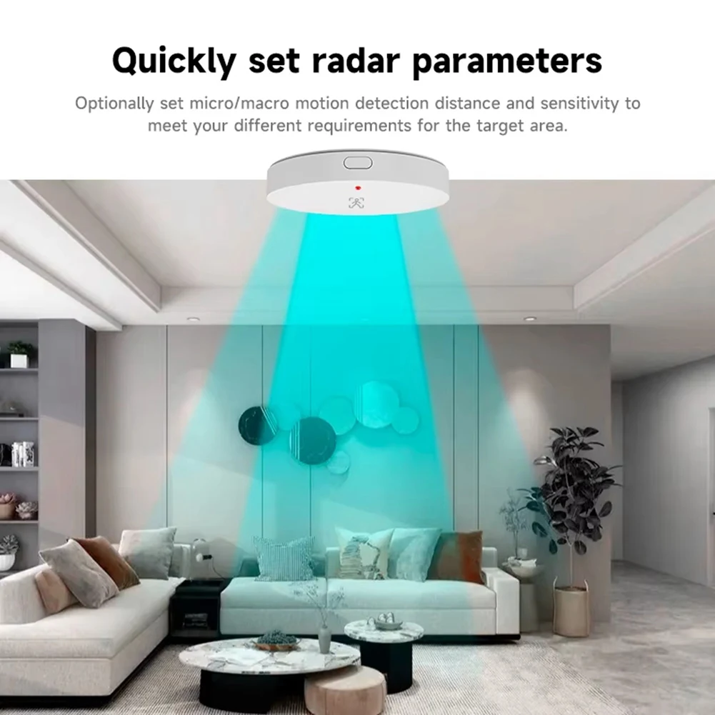 -MEOF Tuya Zigbee 24G Detector de presença humana Pessoa Sensores estáticos de movimento de detecção de rader de alta precisão