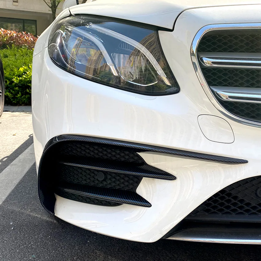 Car Front Bumper Lip Splitter Fog Light Trim For Mercedes For Benz E-Class W213 For AMG LINE 4-DOOR SALOON/ESTATE