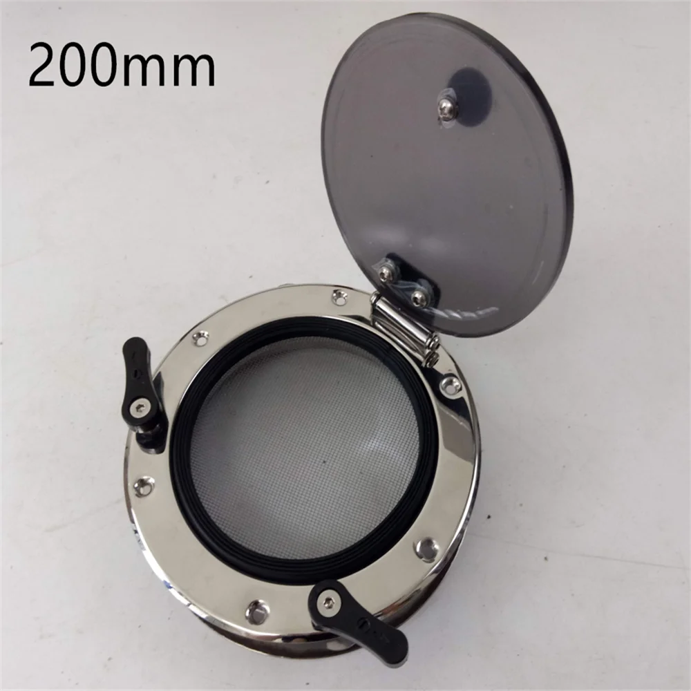 316L Stainless Steel Round Shape Portlight Porthole Hatch Window Marine Boat