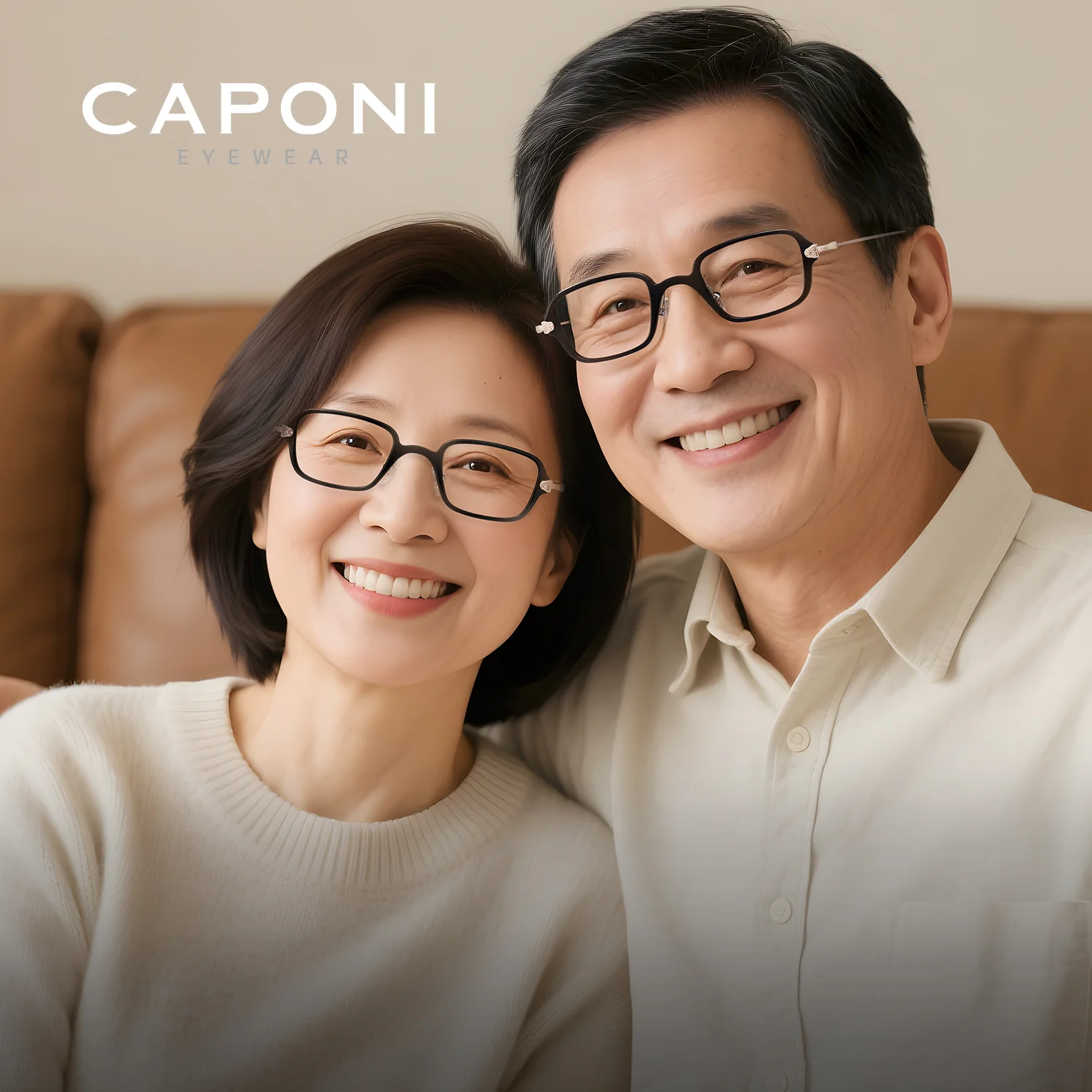 CAPONI Classic Presbyopic Men Glasses Business Anti Blue Ray Computer Reading Glasses Diopter from +0 to +4.0 Eyeglasses LH35613