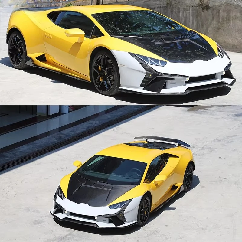 Huracan Lp 580 610 EVO Upgraded Half Carbon Fiber Car Bumper Body Kit TECNICA Style Front Bumper 5