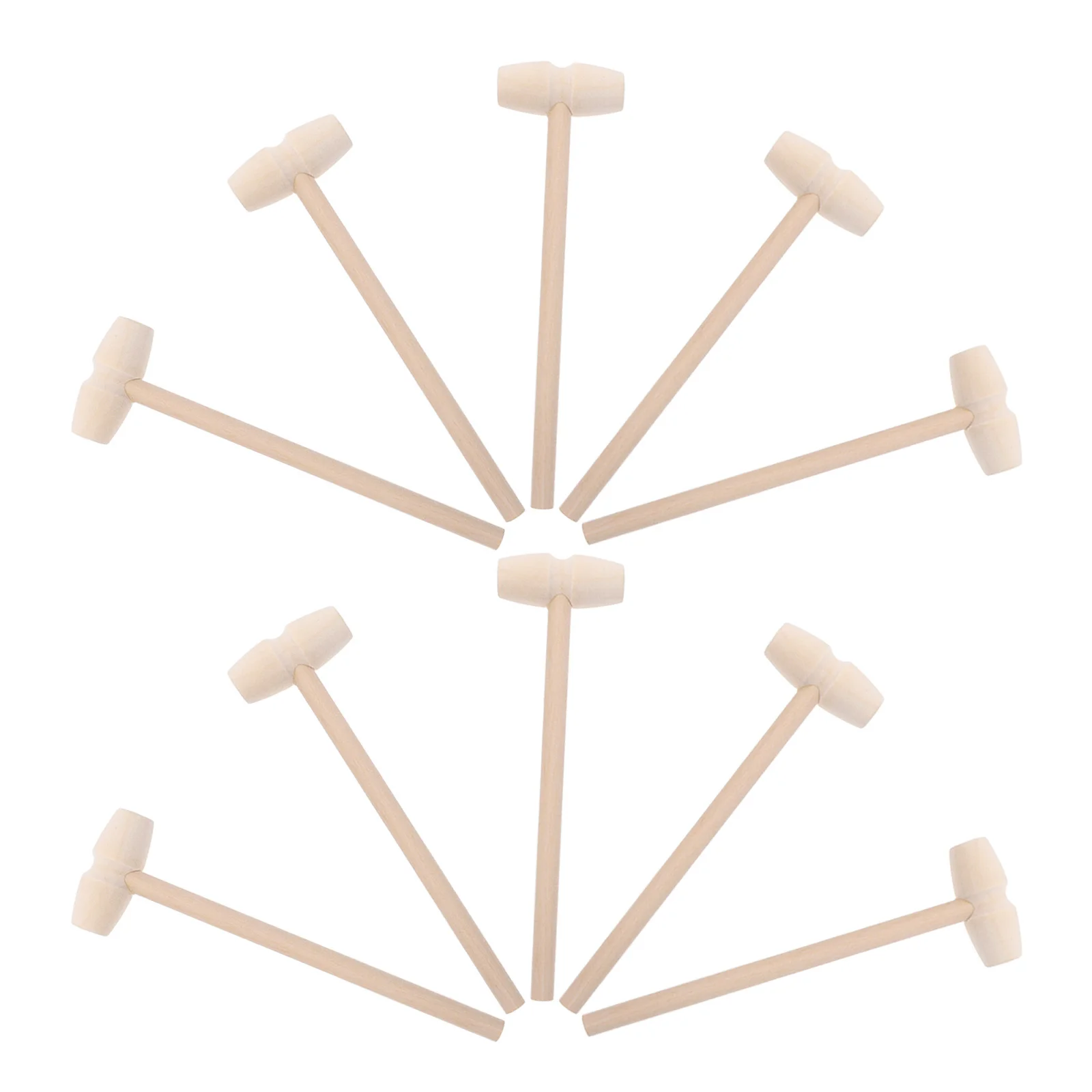 10 pz Martello di Legno Mini Martelli Per I Bambini Piccoli Strumenti di Martellatura Portatile Martellante Giocattolo Blocchi Gioco di Costruzione Martello