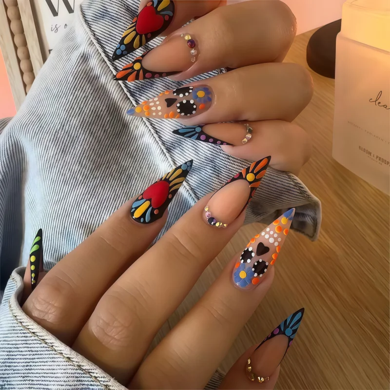 24 Stück lange beige Kunstnäge – Nail Art Zebra Bewertung und Preis