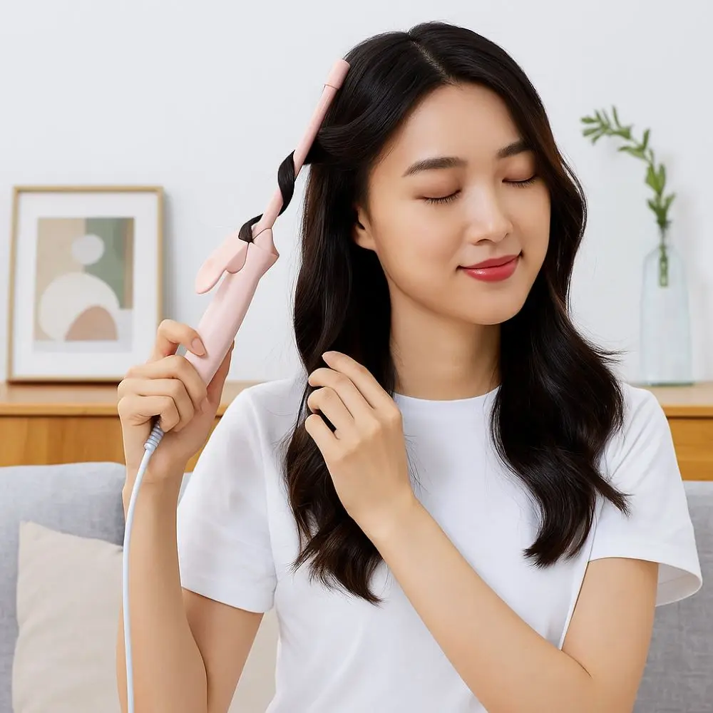 

Ceramic Coating 9MM Hair Curler Rapid Heating Constant Temperature Mini Curling Wand Household Electric Hair Curler Hairstyling