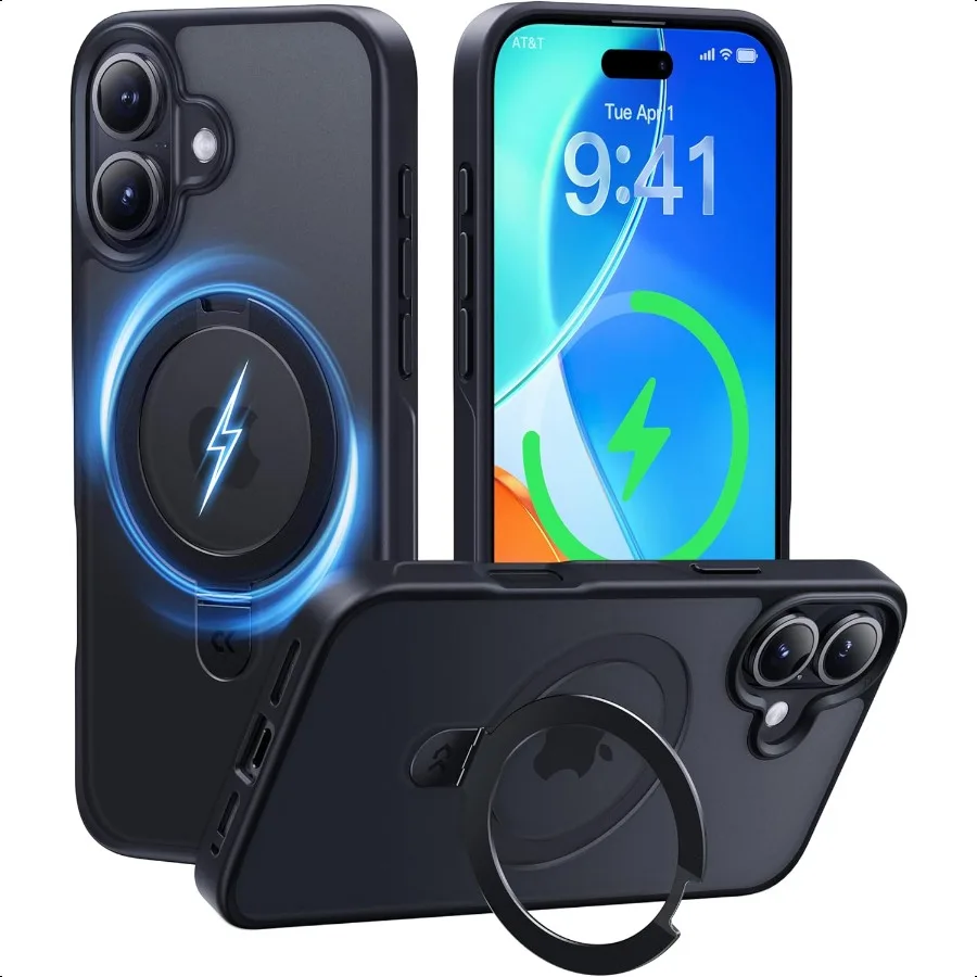 

CASEKOO Designed for iPhone 17 Case with Magnetic Invisible Stand [Military Drop Protection] [Compatible with MagSafe] Shockpro