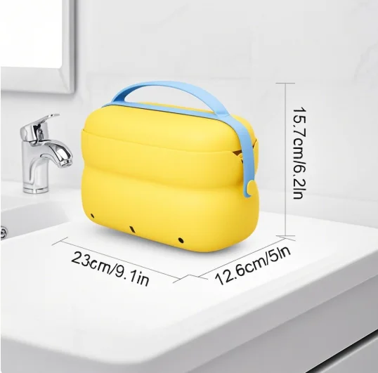 

Travel Washing Bag Makeup Cosmetic Bags Portable Travel Wash Bag 2-in-1 Dry Wet Separation Bath Storage Bag EVA Large-capacity