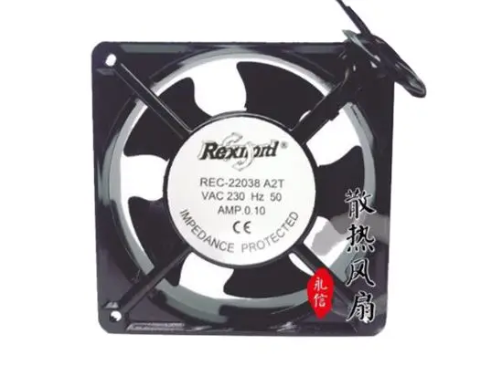 

Rexnord REC-22038 AC 230V 0.10A 120x120x38mm 2-Wire Server Cooling Fan