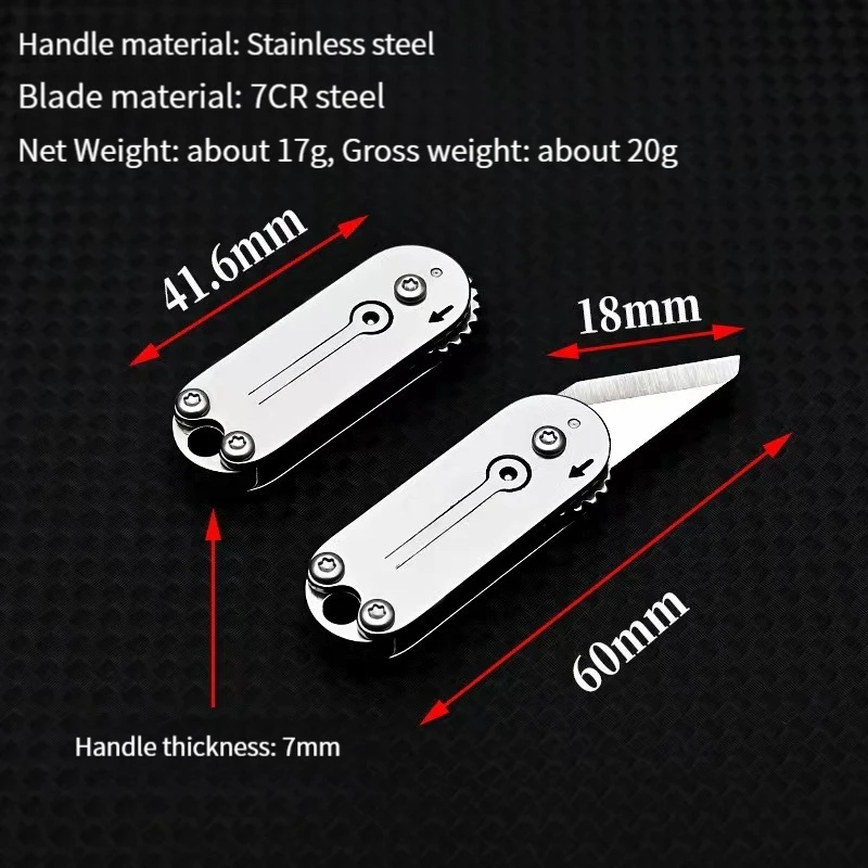 Cute Stainless Steel Mini Knife Portable Pocket Knife Pocket Knife Keychain Pendant Unpacking Express Knife  utility knife