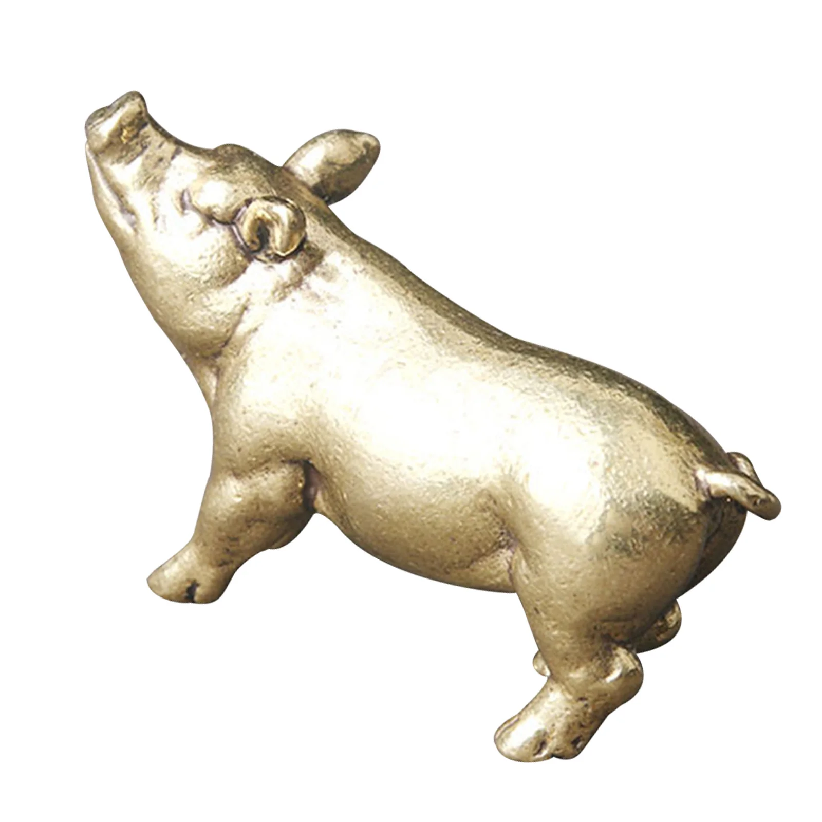 

Retro Vintage Brass Pig Ornament Mini Sculpture for Desktop Home Office Table Decoration Brass Pig Figurine Piggy Decoration