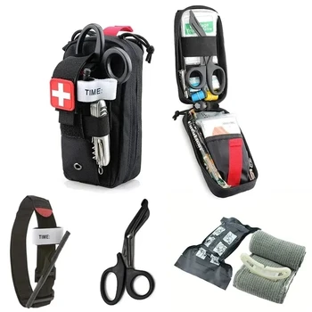 Kit de survie en traumatologie, poudres médicales de premiers secours, équipement et équipement de survie d'urgence avec Molle, voiture, voyage, randonnée, offre spéciale