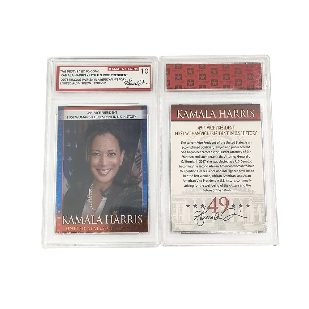 47TH American The First Woman Vice president in US History  Kamala Harris Top New Commemorate dedicate Card Collection with case