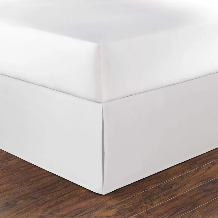 

Queen Size Bed Skirt, 100 Soft Cotton Twill with a 15 Drop, Split Corners amp Reinforced Top Panel, Machine Washable Bedding Sol