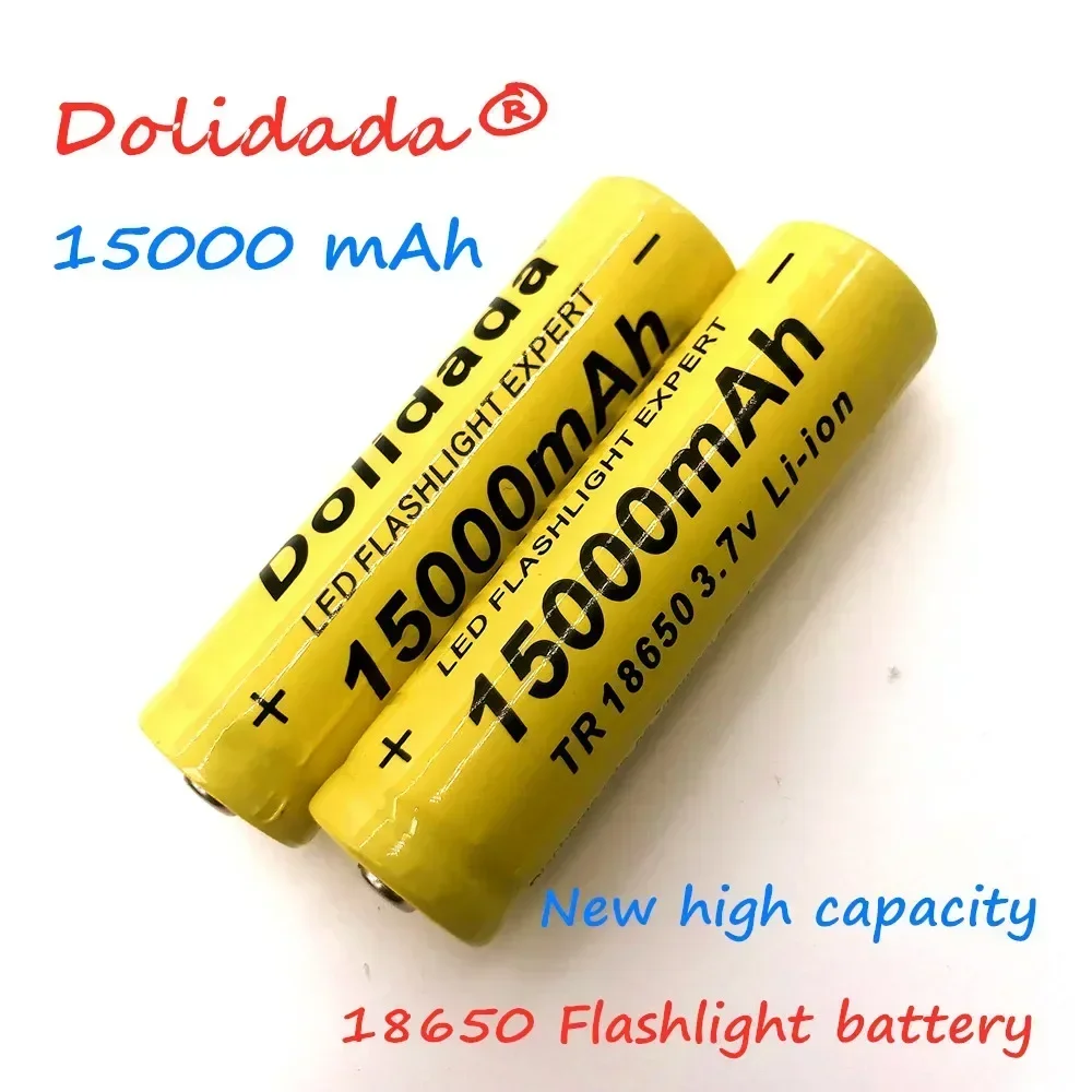 Dolidada – batterie lithium-ion Rechargeable, 15000 mAh, 3.7 V, 18650, pour lampe de poche LED et électronique, haute qualité