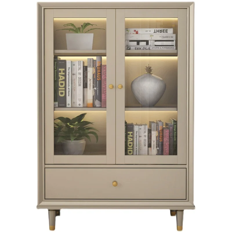 

Светильник роскошные Твердые деревянные американские современные минималистичные ящики для небольших спален с двумя дверными боковыми шкафами для хранения