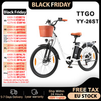 ttgo YY-26ST E-Bike 26 inch Electric Bicycle for Men and Women,250W Motor 36V 14.5 Ah Battery,25 km/h Max Speed,75 km Max Range