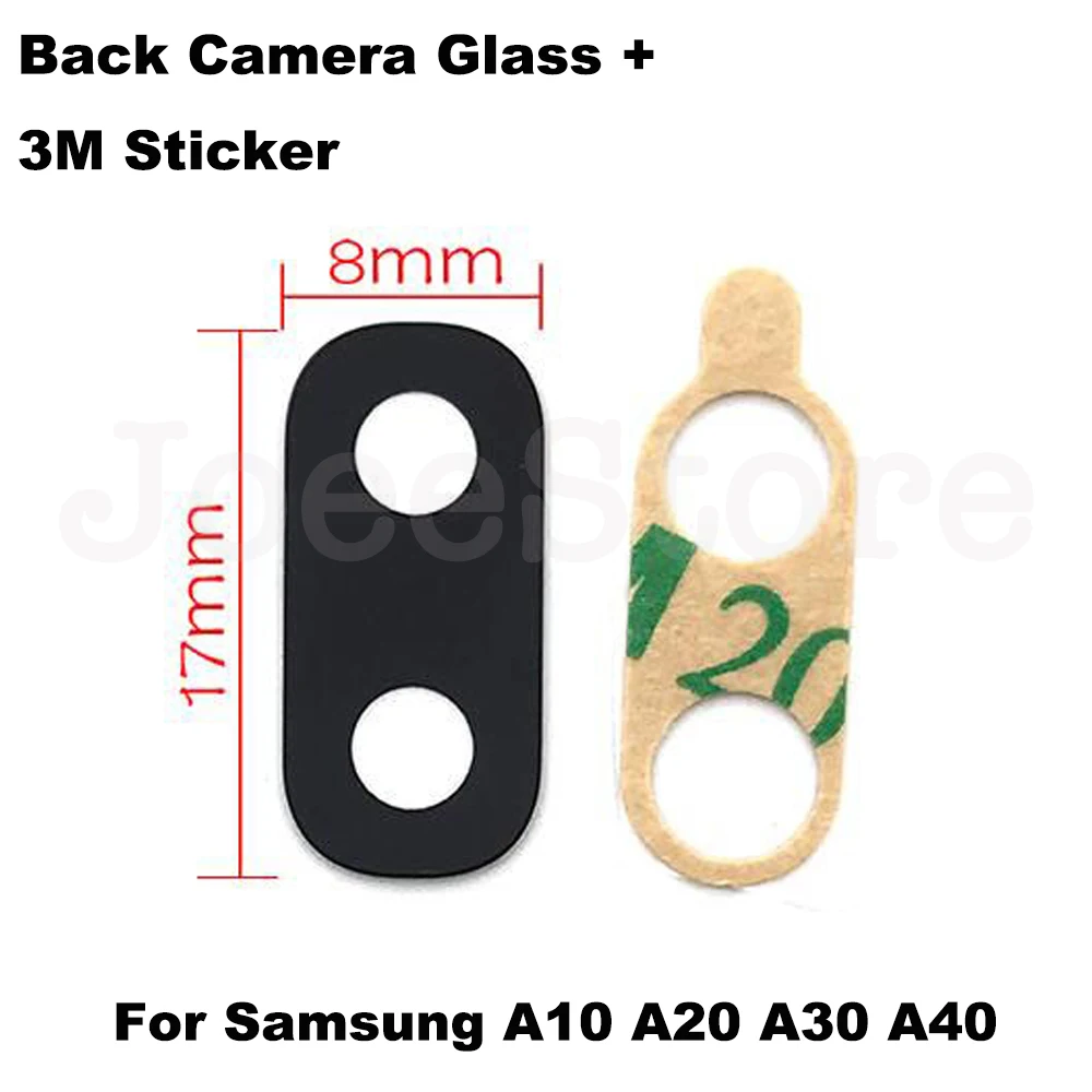 10set Back Camera Glass Lens For Samsung A10 A20 A30 A40 A02S A10S A21S A01 A11 A12 A21 Rear Glass With 3M Sticker Adhesive