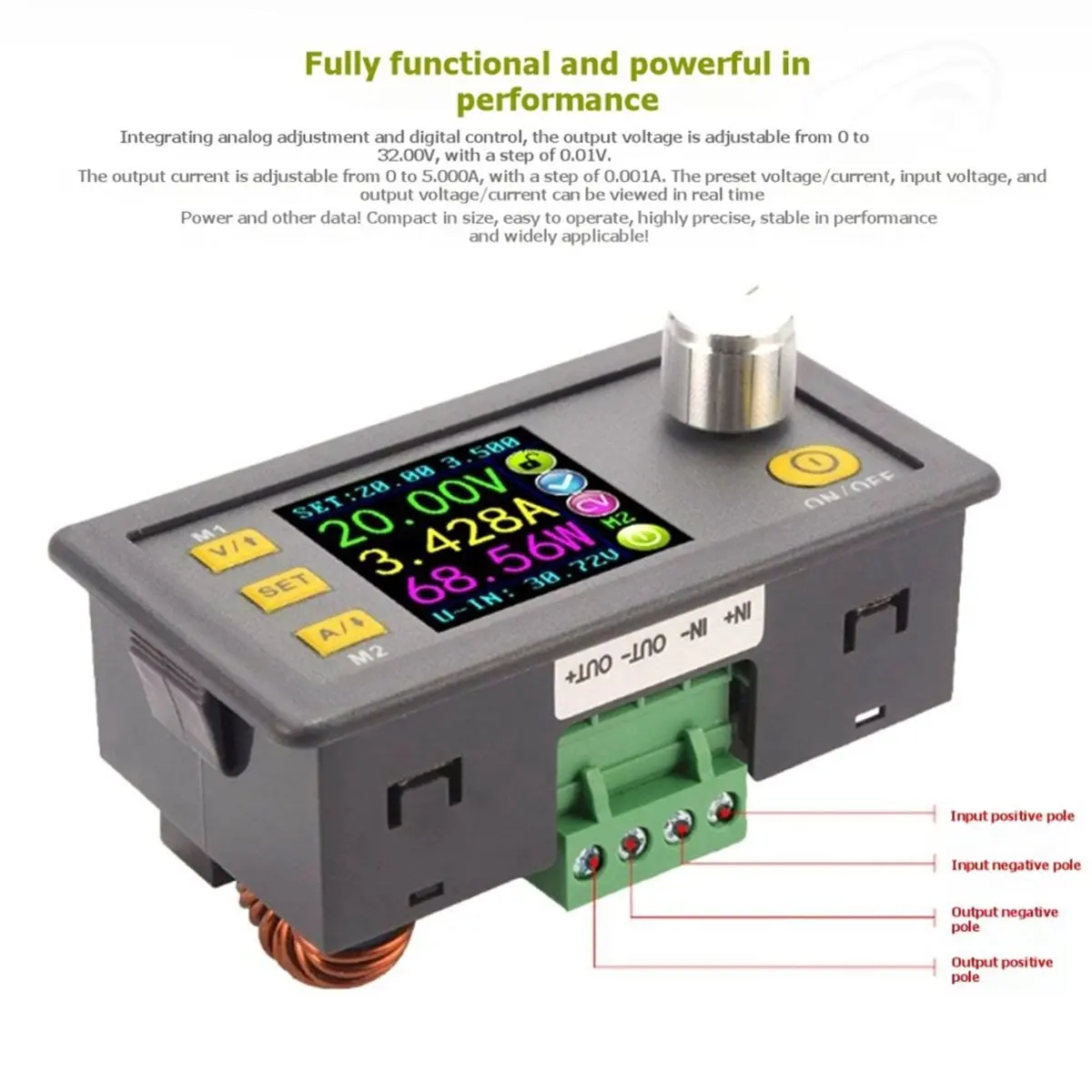 Y2284A*☀▃DPS3005 PSU Voltage Converter with USB Communication Step-Down Module with MODBUS Protocol Communication