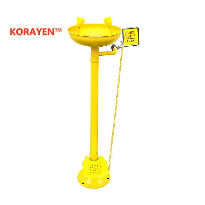 Floor Mounted Safety Emergency Shower Eye Washer Station with Foot Pedal