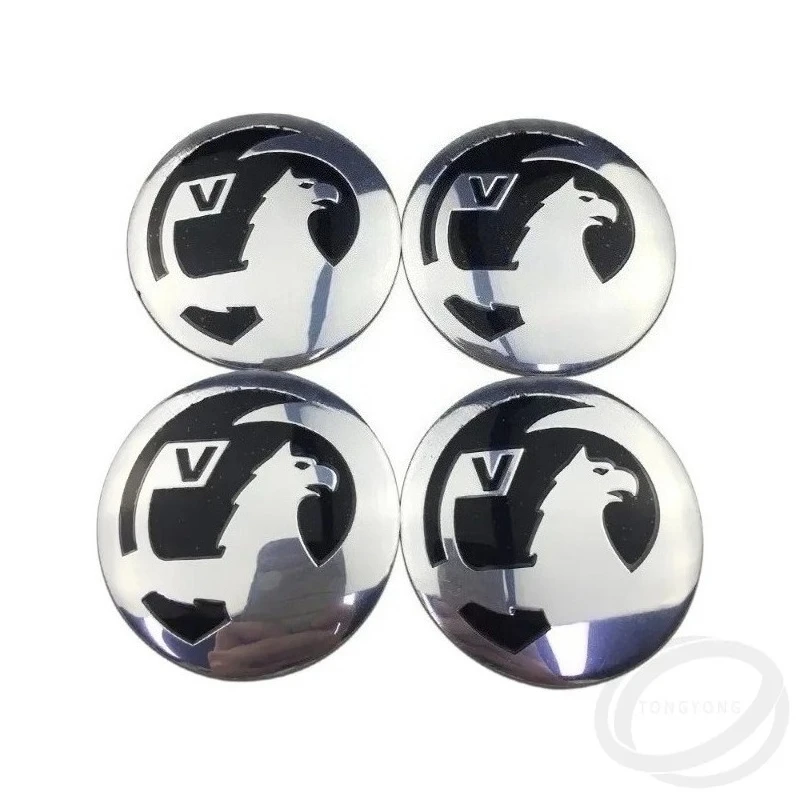 4 pegatinas cromadas de 56 mm para emblema de rueda de coche, calcomanías de logotipo para embellecedor de rueda, accesorios para Vauxhall Astra Zafira Corsa
