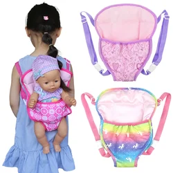 Sac à dos en beurre pour poupées américaines de 43cm, mini sac de transport, bébé né imbibé, adapté aux poupées de 18 pouces, cadeau d'anniversaire pour fille