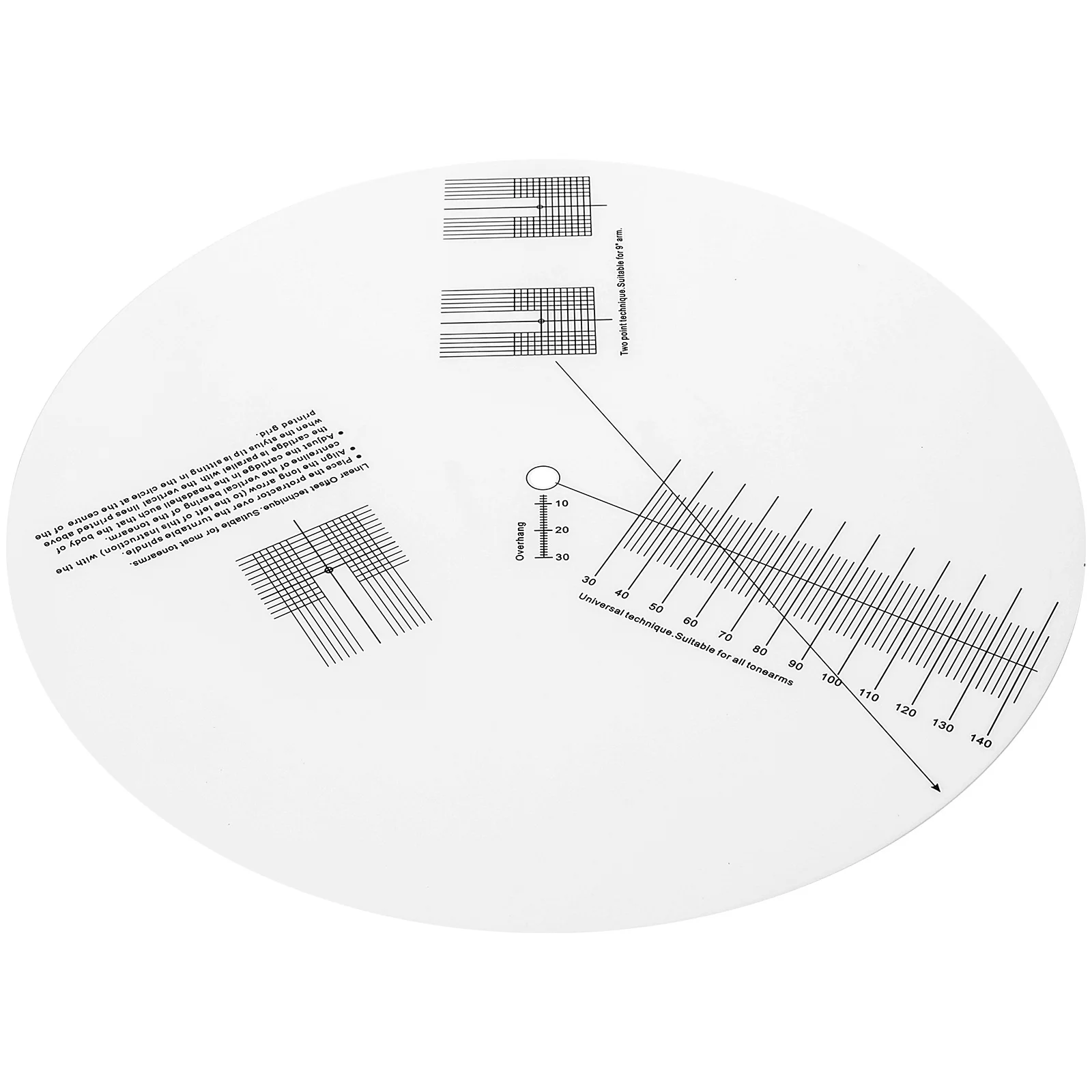

Phonograph Vinyl Calibration Disc Turntable Alignment Tool Plates High Accuracy Anti Slip Gauge Ruler Music Accessory Recorder