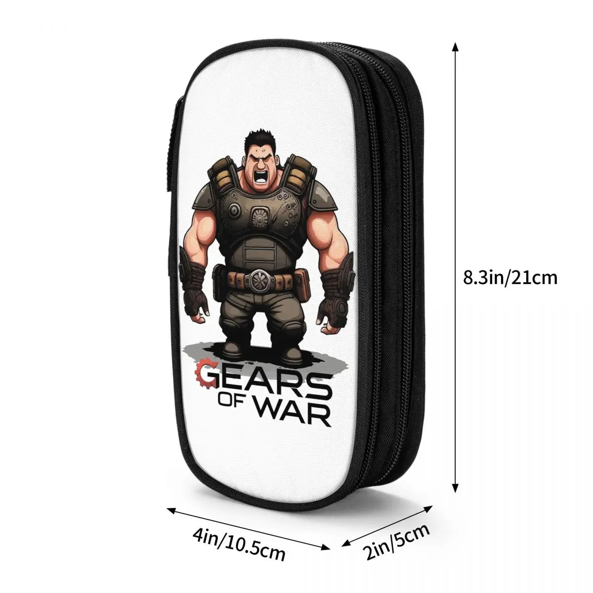 Imagem -03 - Grande Capacidade Lápis Pouch para Meninas Jogos de Tiro Gears Wars Acessórios de Escritório Double Layer Pen Case Make up Bolsa Presentes Perfeitos