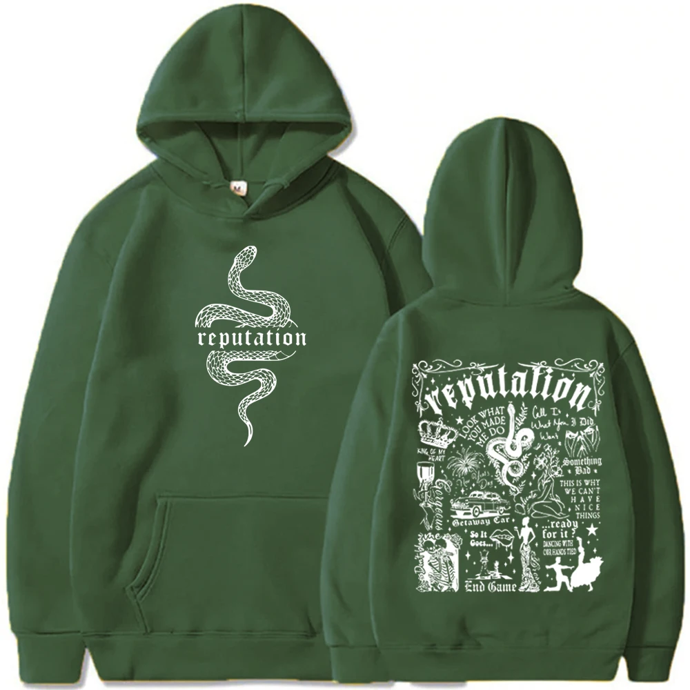 Taylor Reputation Hoodie Reputation Music Hoodie Gift for Swiftie Fan Winter Warm Unisex Pullover Tops Streetwear