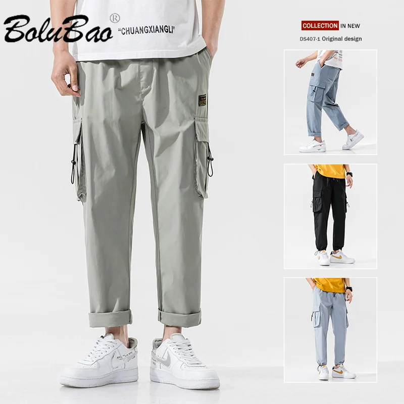 

BOLUBAO 2024 Outdoor Casual Pants For Men Large Pockets Breathable Stylish Overalls High Quality Casual Pants For Men