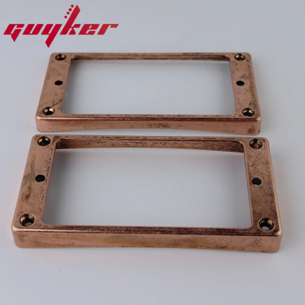 1 Set Bronze Color Humbucker Pickup Frames neck and bridge Pickup Mounting Ring Curved Tapered For LP Electric Guitar