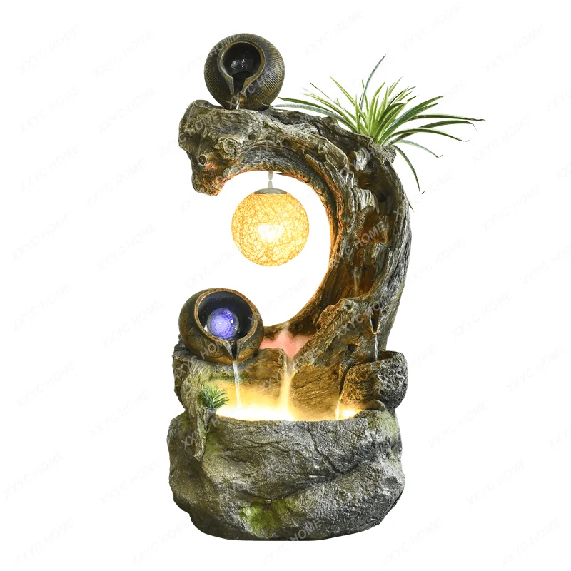 

Flowing Water Landscape Fountain Rockery Fengshui Wheel Courtyard Living Room Club Sprinkler Bar Balcony Decoration