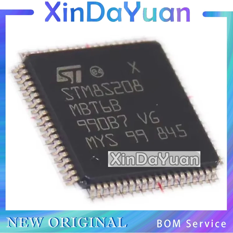 5 pcs STM8S208 STM8S208MBT6B LQFP-80  Microcontroller Chip