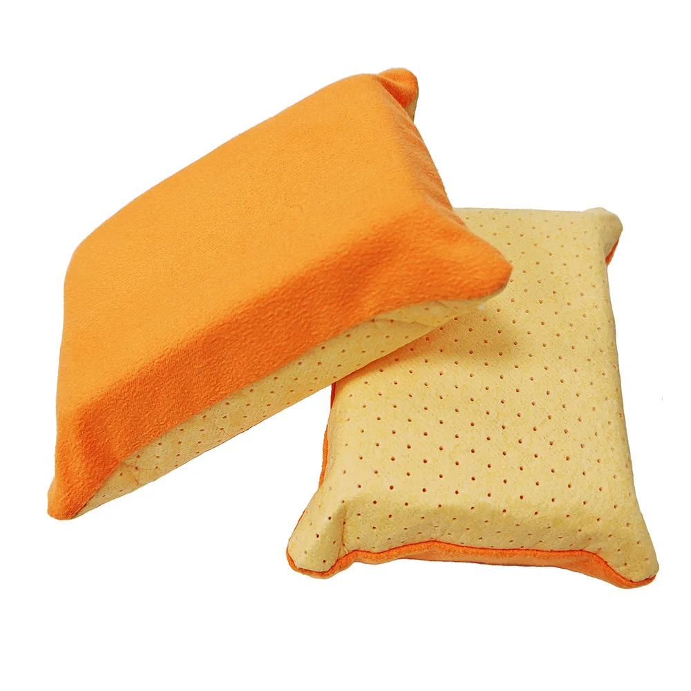 `Orange Velvet Anti‑Fog Sponge, Double‑Sided Absorbent Pad for Car Windshield, Rearview Mirror and Home Glass Cleaning`