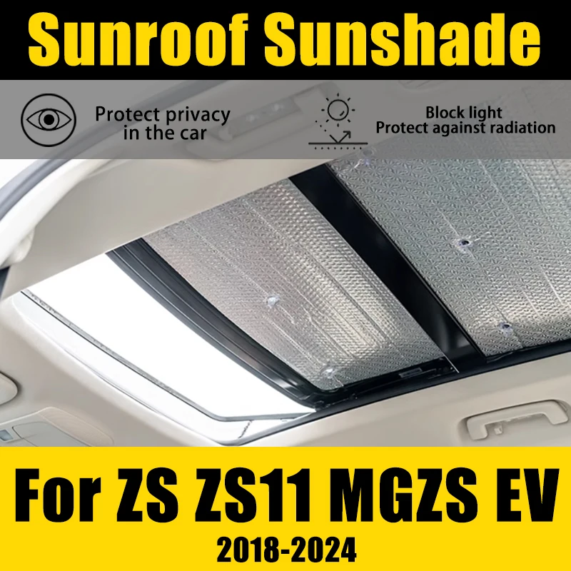 

2x Car Sunroof Sunshade For MG ZS ZS11 MGZS EV 2018~2024 Car Skylight Roof Heat Insulation Windshield Sun Visors Car Accessories