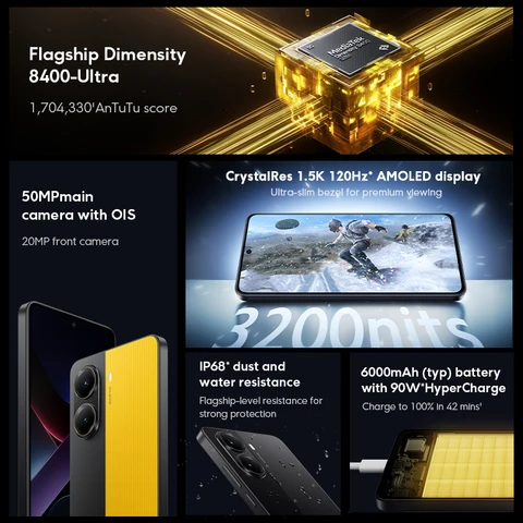 Смартфон Poco X7 Pro 8/256ГБ, 12/256ГБ, 12/512ГБ - глобальная версия — фото товара