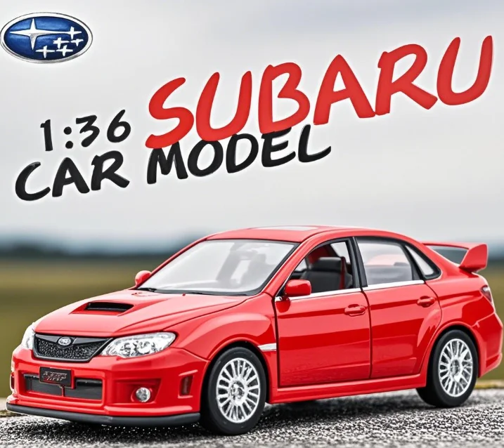 

1:36 Subaru Impreza WRX STI, модель гоночного автомобиля из сплава, литье под давлением, имитация металлической игрушечной модели автомобиля, откатная назад