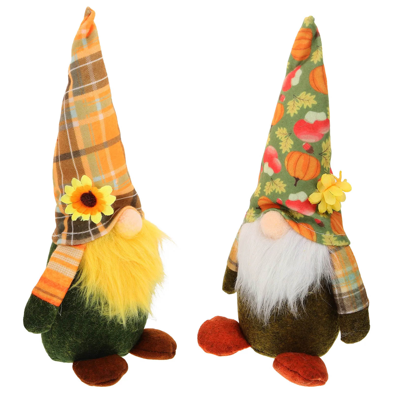 Thanksgiving Gnome Pumpkin Hat Ornament Set – 2pcs Festive Home & Party Decor