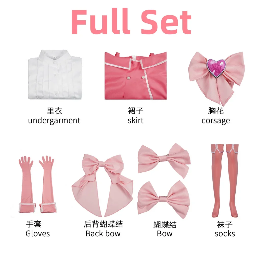 Anime Gushing over Magical Girls Cos Hanabishi Haruka Cosplay Costume Wig for Women Girl Magia Magenta Cos Halloween Costumes