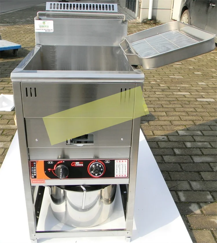 kitchen electric commercial deep fryer for fried chicken rapid heating with side oil filter