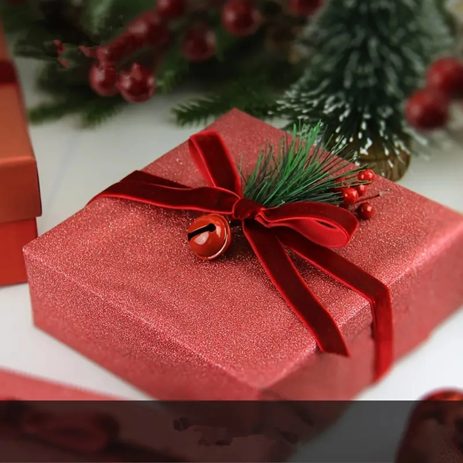 5 Yards Weihnachts-Samtband, Vintage-Band, grün, rot, weinrot, Samtbandrollen für Weihnachten, Hochzeit, Verpackung, DIY-Handwerk – Detail 11