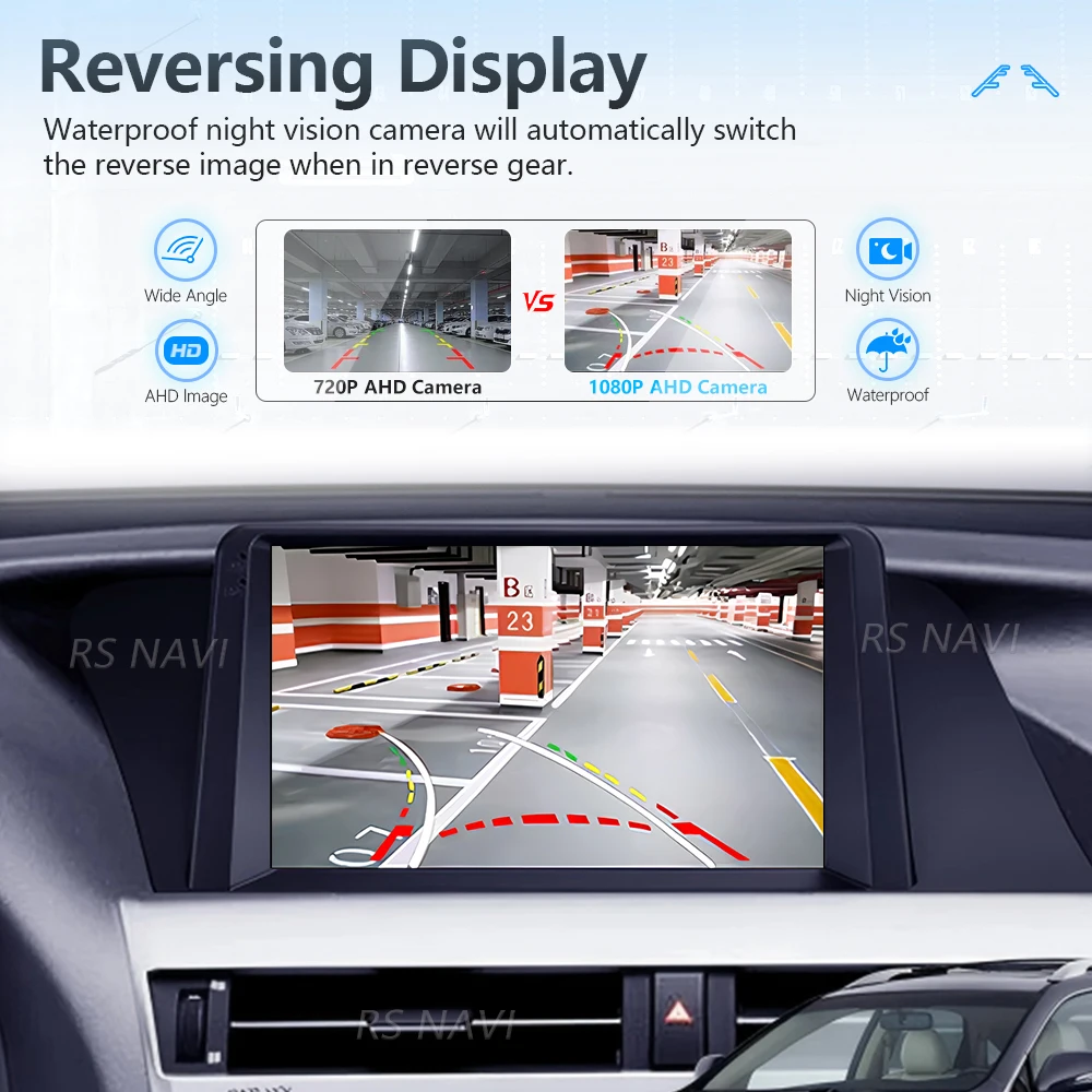 Android 16 Carplay Auto Car Radio Player For Lexus RX270 350 450 LHD 2009 - 2014 Stereo BT steering wheel Snapdragon 360 Camera view 5