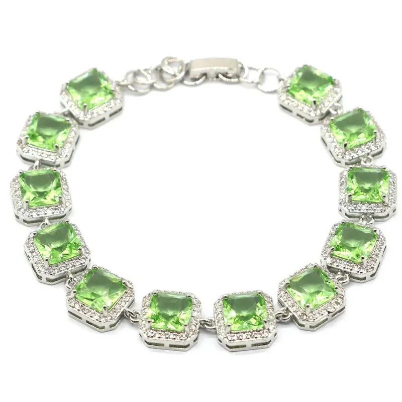 22g 925 SOLID STERLING SILVER Customized BRACELET Tourmaline Tsavorite Spinel Kunzite Tanzanite Peridot London Blue CZ Daily Wea