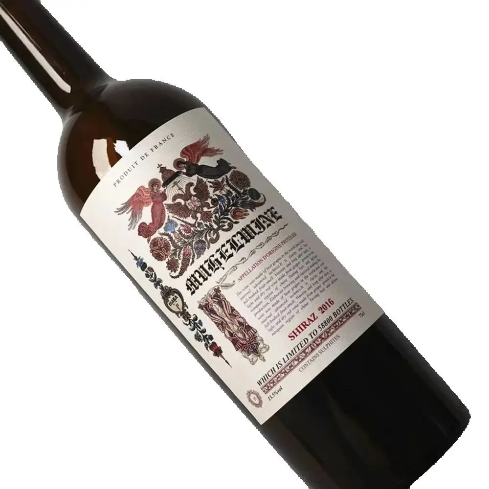 Custom Waterproof Holographic Wine Label Sticker｜Gold Foil Embossed Printing｜Premium Beverage Packaging