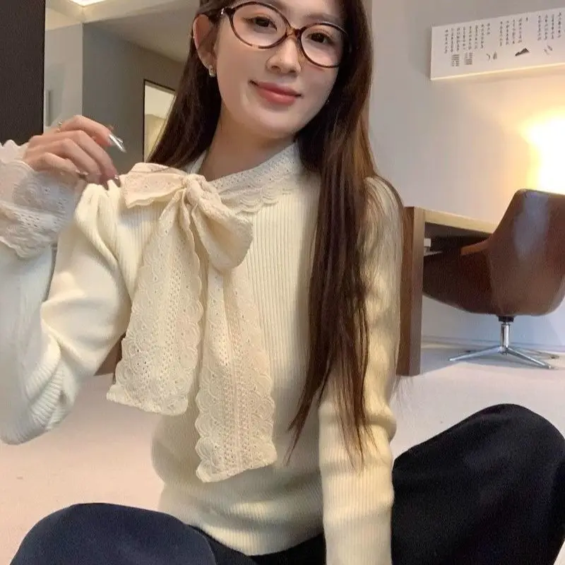 Swetry Bluzy Pulowery Damskie Golfy Mankiety Postarzany Wygląd Koncert Festiwal Codzienne Alternatywny Rock Punk Grunge Y2K Krój